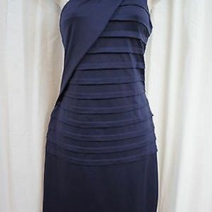 Marc New York Andrew Marc Navy One Shoulder Dress